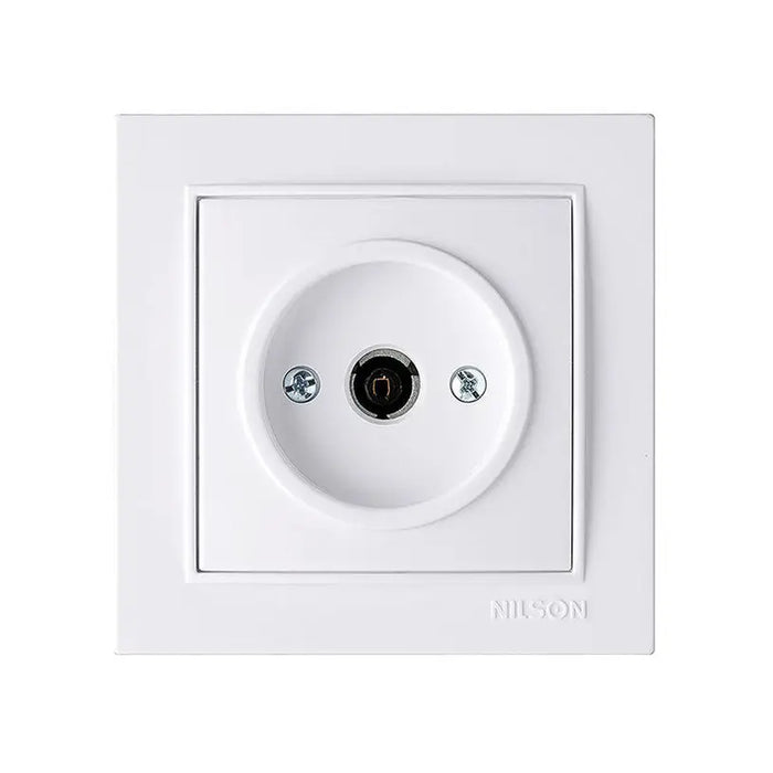 OUTLET TV OUTLET WHITE NILSON THOR - Ключове и контакти<<<Електроматериали<<<Praktiker&&&Ключове и