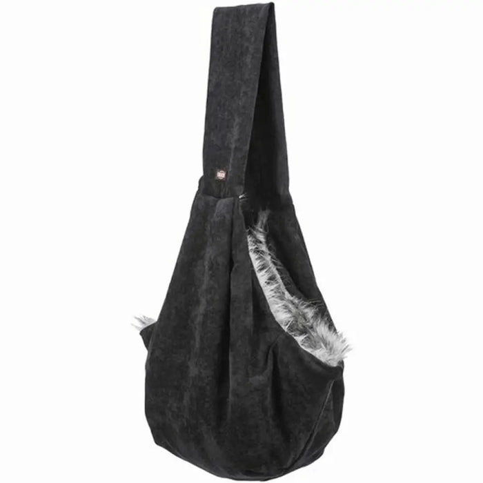 Over the Shoulder Pet Handbag Trixie Soft Black Grey 22 × 20 × 60 CM - Домашни Животни<<<Дом