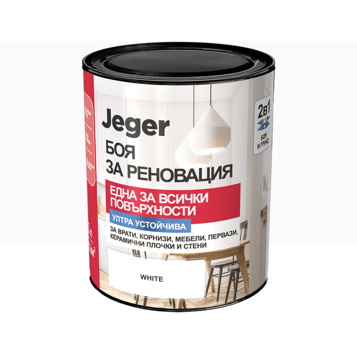 PAINT FOR RENOVATION WHITE 1 L JEGER - Алкидни и водоразтворими<<<Бои за метал и дърво<<<Бои и лакове<<<Praktiker