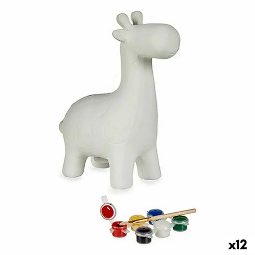 Paint Your Own Money Box Pincello Ceramic Giraffe 6,8 x 16,2 x 13,2 cm 13,5 x 17 x 6,8 cm 12 x 16 x 5,5 cm (12 Units)