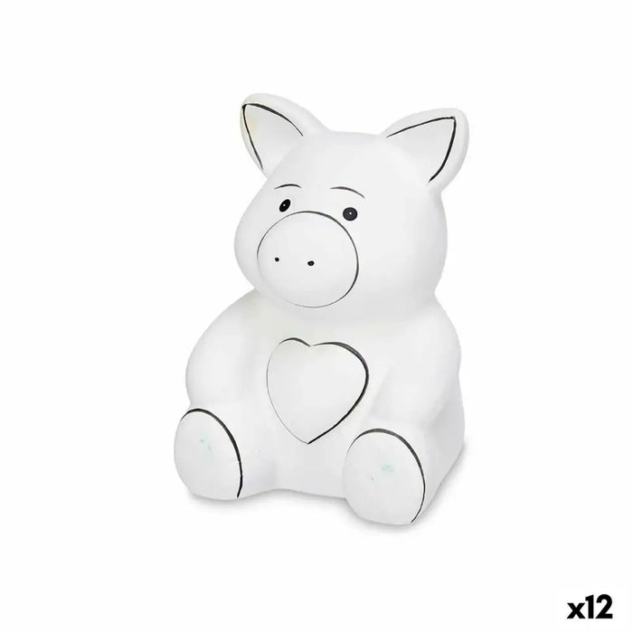 Paint Your Own Money Box Pincello Ceramic Pig 9 x 11,8 x 8,5 cm 9 x 12,5 x 10 cm (12 Units) - Декорация и