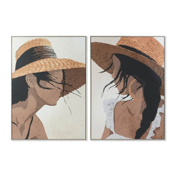 Painting DKD Home Decor 104 x 4,5 x 143,5 cm Hat Modern (2 Units) - Декорация и Осветление<<<Дом