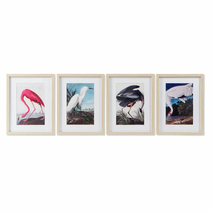 Painting DKD Home Decor Bird Oriental (35 x 2 x 45 cm) (4 Units) - Декорация и Осветление<<<Дом