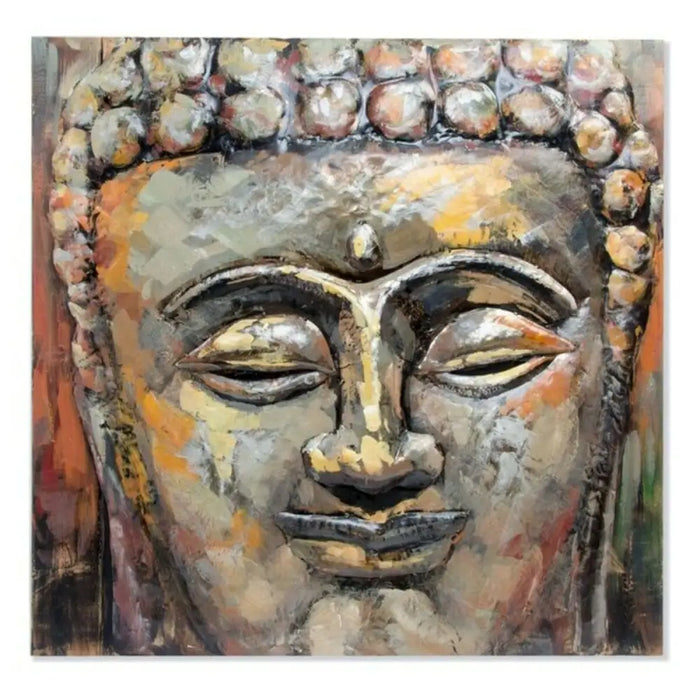 Painting DKD Home Decor Buda Wood Metal Oriental Buddha (80 x 80 x 7 cm) - Декорация и Осветление<<<Дом
