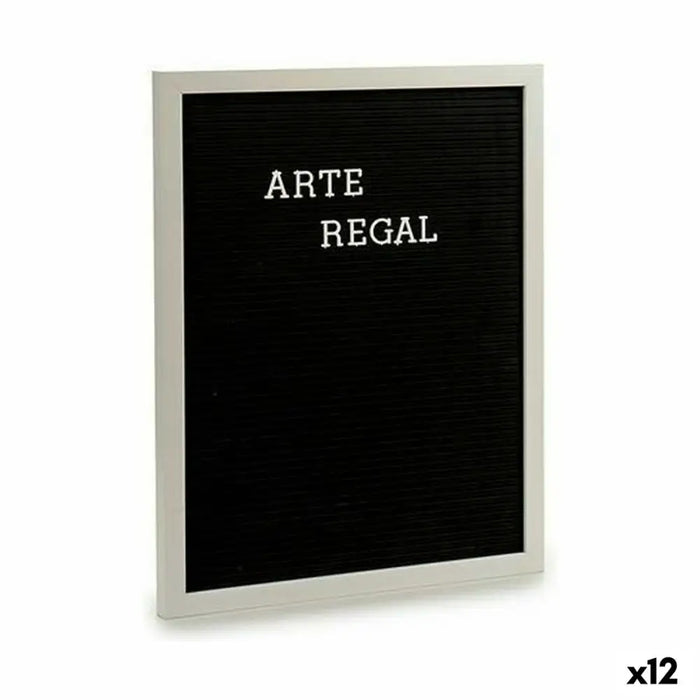 Painting Gift Decor White Black 2,5 x 50,5 x 40,5 cm Panel 144 Letters (12 Units) - Декорация и Осветление<<<Дом