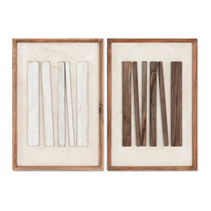 Painting Home ESPRIT Pinewood Recycled Wood 42,5 x 4 x 62,5 cm 44 x 6 x 64 cm - Декорация и Осветление<<<Дом