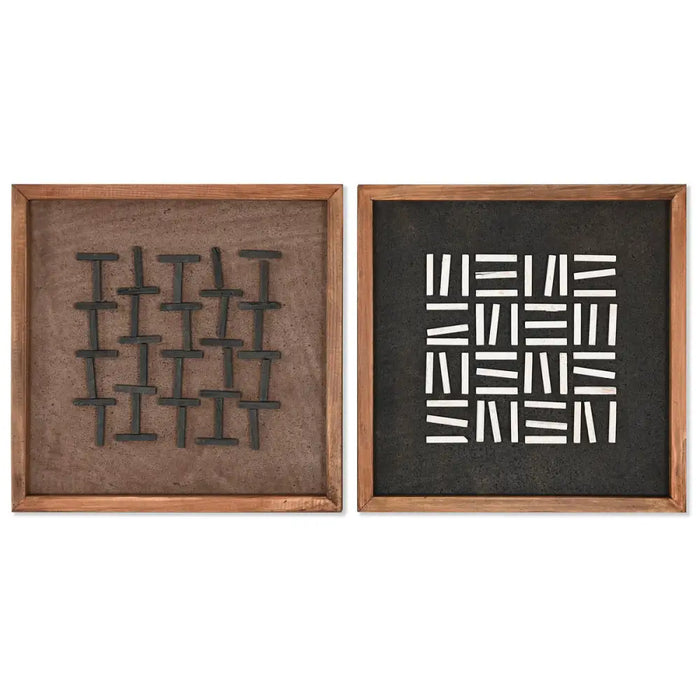 Painting Home ESPRIT Pinewood Recycled Wood 44 x 8 x 44 cm 40,2 x 4 x 40,2 cm - Декорация и Осветление<<<Дом
