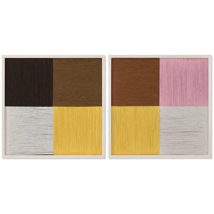 Painting Home ESPRIT Squared Urban 50 x 3 x 50 cm (2 Units) - Декорация и Осветление<<<Дом Градина<<<BigBuy&&&Картини и