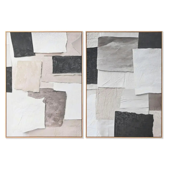 Painting Home ESPRIT Wood Canvas 103 x 4,3 x 143 cm 102,6 x 4,3 x 142,6 cm - Декорация и Осветление<<<Дом