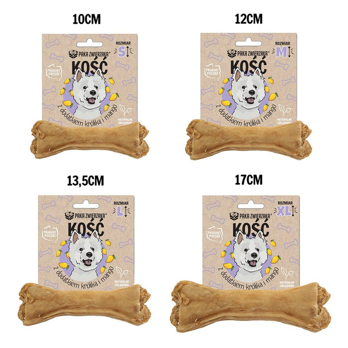 PAKA ZWIERZAKA Bone with rabbit and mango S 10 cm - dog treat - 35g - DelicaciesDLP-PRZ<<<For the dogDLP<<<ActionPL