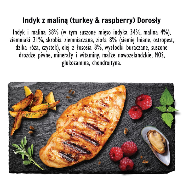 PAKA ZWIERZAKA Turkey with raspberry M - dry dog food - 9kg