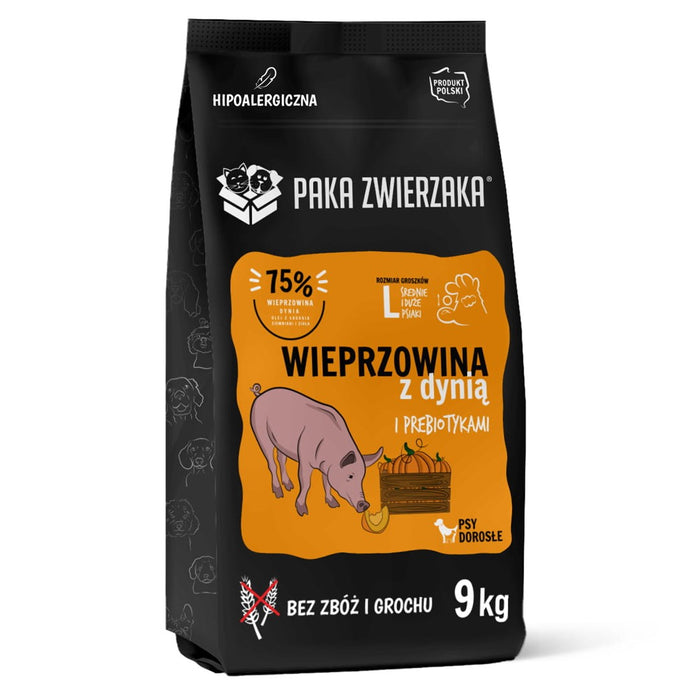 PAKA ZWIERZAKA Pork with pumpkin L - dry dog food - 9kg