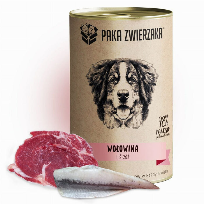 Wet food Paka Zwierzaka Beef and herring Beef 400 g