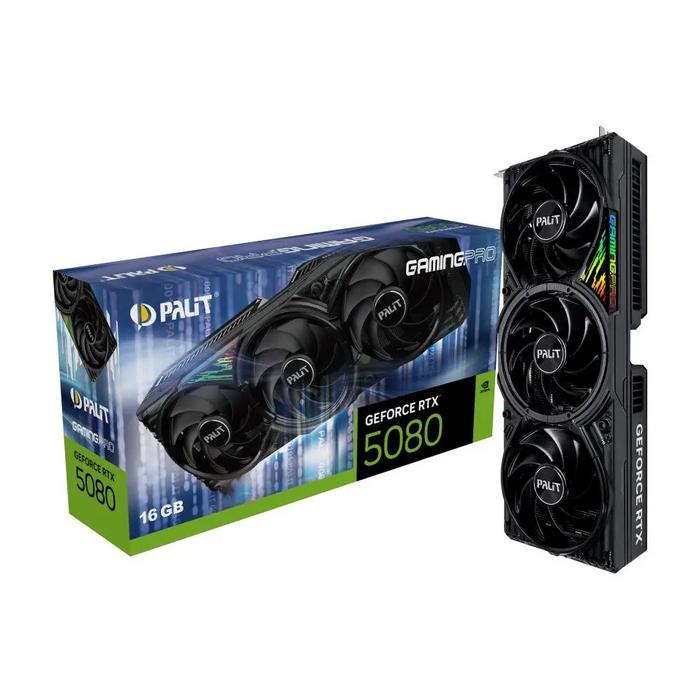 Palit GeForce RTX 5080 GamingPro NVIDIA 16 GB GDDR7 - Graphics card (NVIDIA Graphics PLUS)VGA-NVD<<<Graphics
