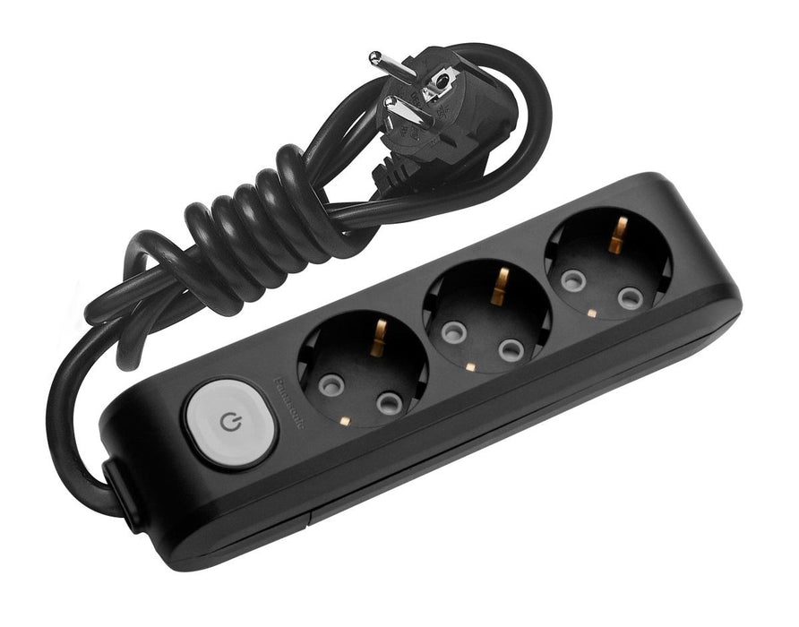 SPLITTER 3 SOCKETS 1.5M WITH BLACK KEY