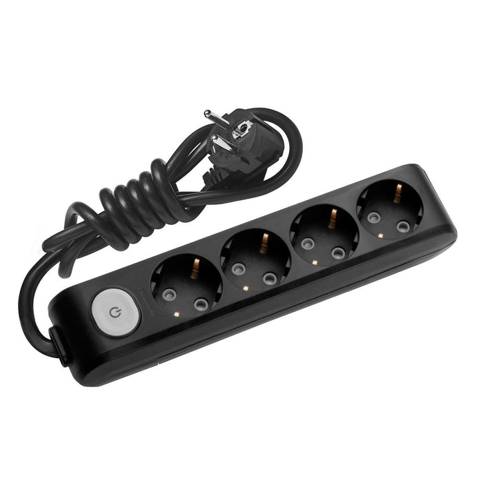SPLITTER 4 SOCKETS 1.5M WITH BLACK KEY