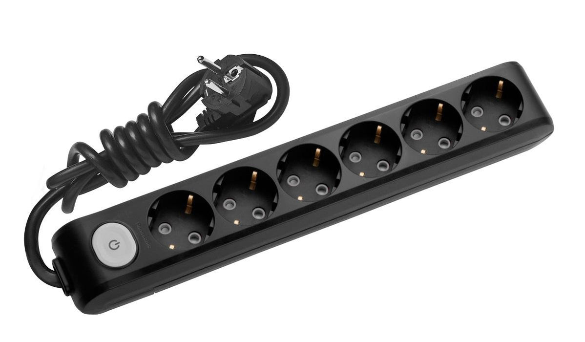 SPLITTER 6 SOCKETS 5M WITH BLACK KEY