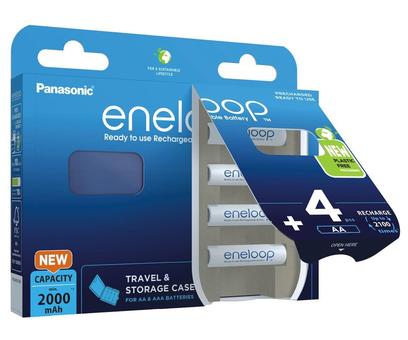 BATTERIES BLUE CASE AA 2000 4BP ENELOOP