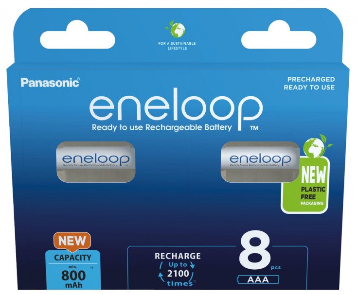 Rechargeable batteries PANASONIC ENELOOP AAA 800 mAh 8 szt (BK-4MCDE/8HH)