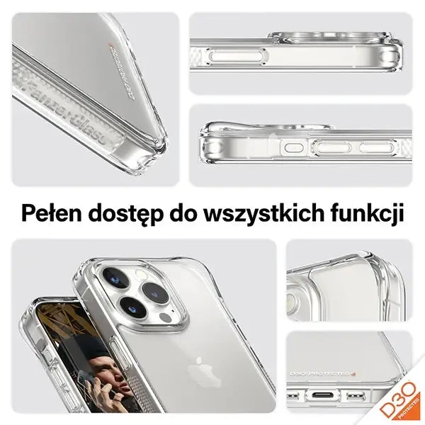 PanzerGlass Bundle 3in1 set transparent case + foil + camera cover for iPhone 15 Pro - Cell phone cases