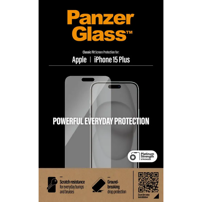 PanzerGlass Classic Fit glass for iPhone 15 Plus - Protective lensesAKG-SZK<<<GSM accessoriesAKG<<<ActionPL&&&Cell