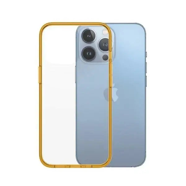 PanzerGlass ClearCase Antibacterial Military Grade Certified Case for iPhone 13 Pro - Transparent Yellow - Cell phone