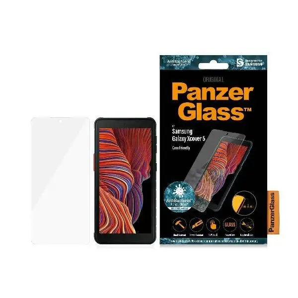 PanzerGlass E2E Pro Regular antibacterial tempered glass for Samsung Galaxy Xcover 5 - Cell phone tempered