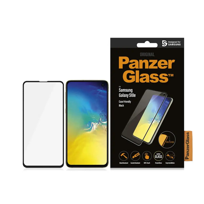 PanzerGlass E2E Super+ tempered glass for Samsung Galaxy S10e - with black frame - Protective lensesAKG-SZK<<<GSM