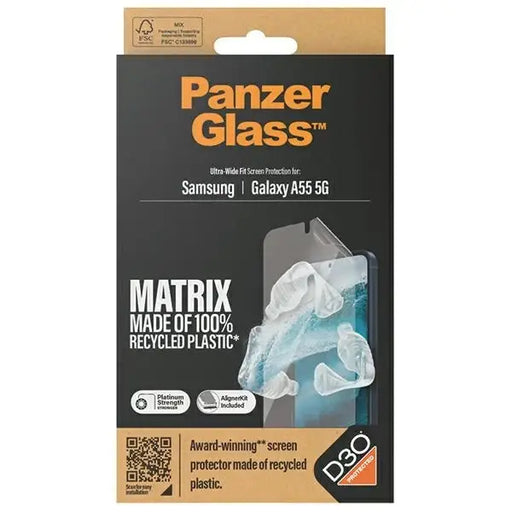 PanzerGlass Matrix Ultra-Wide Fit foil with positioner for Samsung Galaxy A55 5G - Cell phone tempered glass<<<HurtelXML