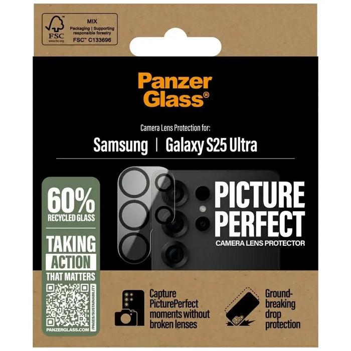 PanzerGlass PicturePerfect Lens Protector Tempered Glass for Samsung Galaxy S25 Ultra - Cell phone tempered
