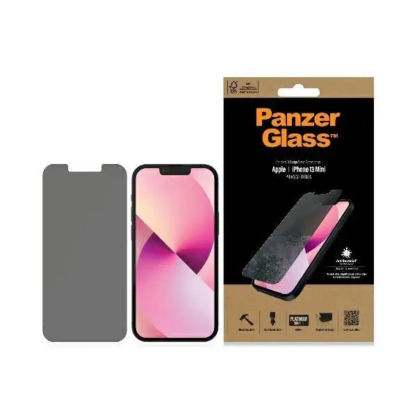 PanzerGlass Standard Super+ antibacterial privatizing tempered glass for iPhone 13 mini - Cell phone tempered