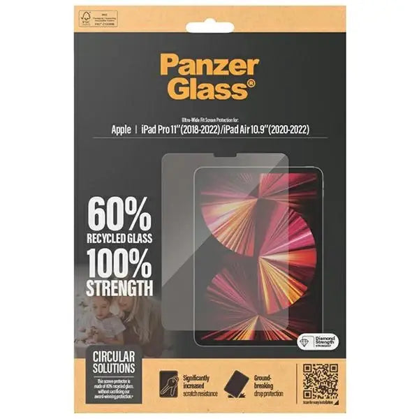 PanzerGlass Ultra-Wide Fit antibacterial tempered glass for iPad Pro 11’’ 2018-2022 / Air 10.9’’ 2020-2022 - Cell phone