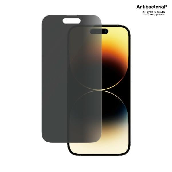PanzerGlass Classic Fit antibacterial privacy glass for iPhone 14 Pro