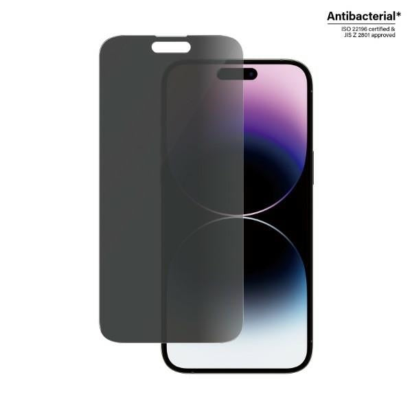 PanzerGlass Classic Fit antibacterial privacy glass for iPhone 14 Pro Max