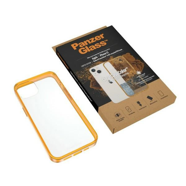 PanzerGlass ClearCase antibacterial case with Military Grade certificate for iPhone 13 / 14 / 15 - transparent yellow