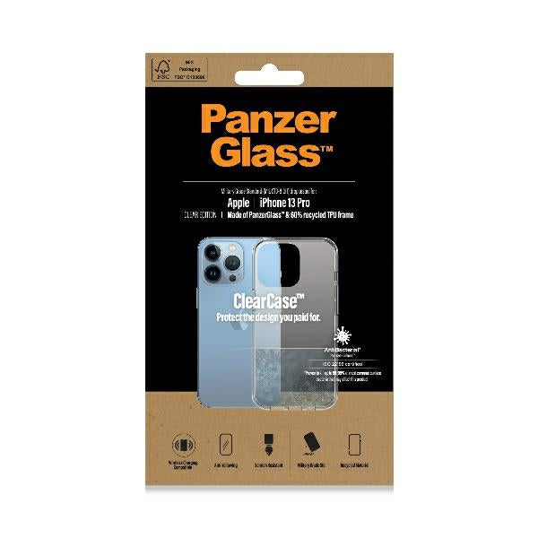 PanzerGlass ClearCase antibacterial Military Grade certified case for iPhone 13 Pro - transparent