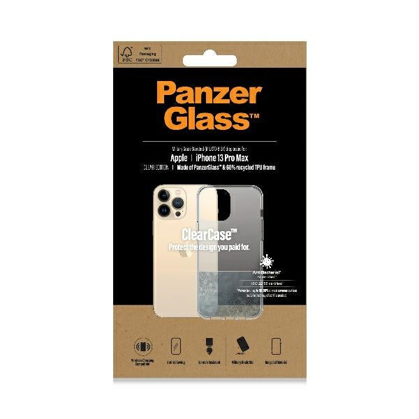 PanzerGlass ClearCase antibacterial Military Grade certified case for iPhone 13 Pro Max - transparent