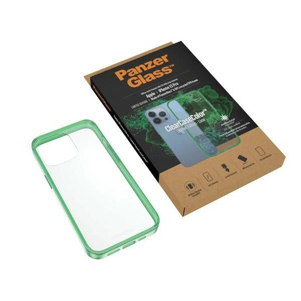 PanzerGlass ClearCase Antibacterial Military Grade Certified Case for iPhone 13 Pro - Transparent Green