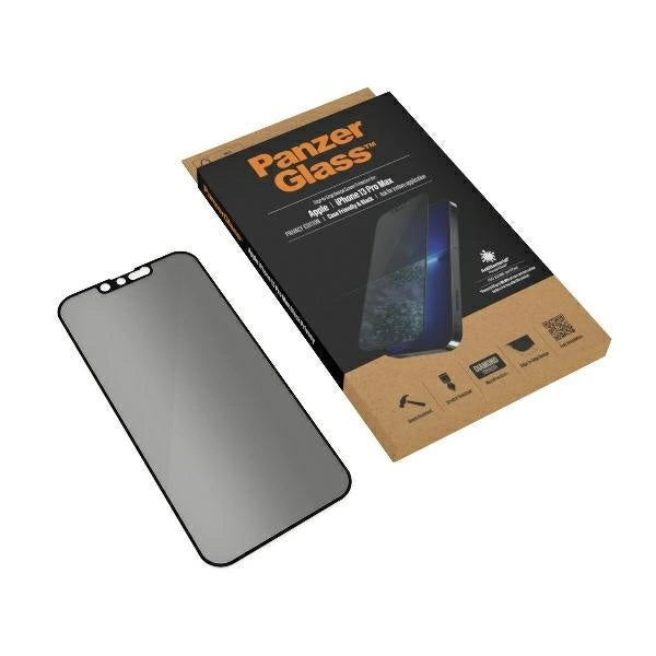 PanzerGlass E2E Microfracture antibacterial privacy glass for iPhone 13 Pro Max - with black frame
