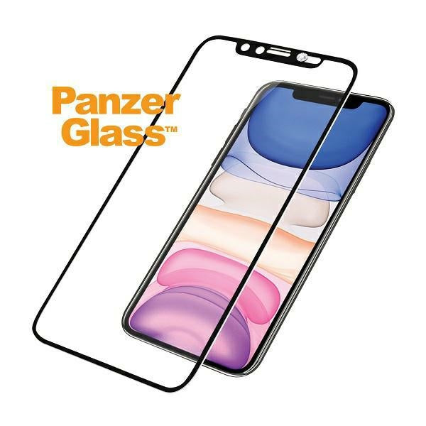 PanzerGlass E2E Super+ tempered glass with camera cover with Swarovsky crystal for iPhone XR / 11 - with black frame