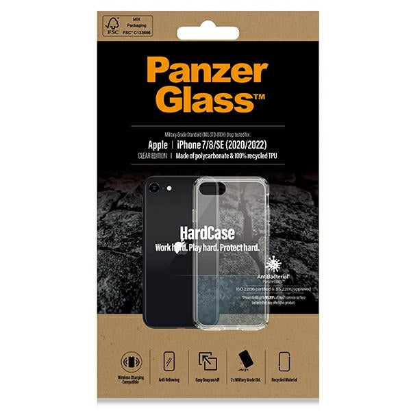 PanzerGlass HardCase antibacterial Military Grade certified case for iPhone SE 2022 / SE 2020 / 7 / 8 - transparent