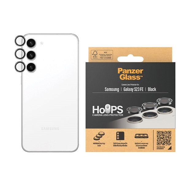 PanzerGlass Hoops Camera protection for Samsung Galaxy S23 FE - with black frame