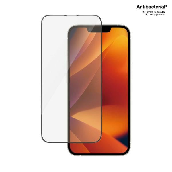 PanzerGlass Ultra-Wide Fit Antibacterial Tempered Glass for iPhone 14/13 Pro/13