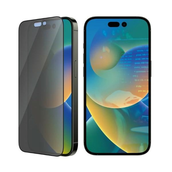 PanzerGlass Ultra-Wide Fit Tempered Glass Antibacterial Privacy with Positioner for iPhone 14 Pro