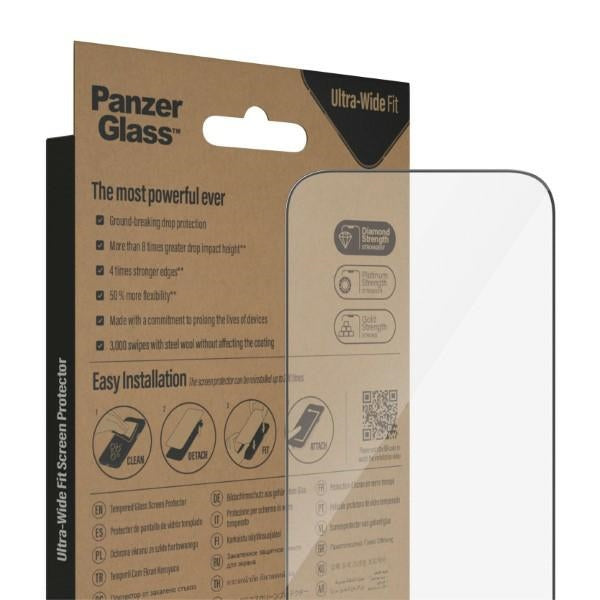 PanzerGlass Ultra-Wide Fit antibacterial tempered glass for iPhone 14 Pro