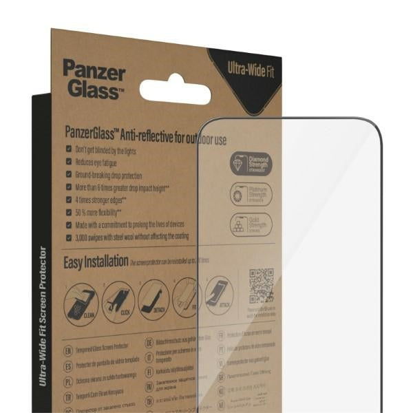 PanzerGlass Ultra-Wide Fit antibacterial tempered glass with glare filter and positioner for iPhone 14 Pro Max