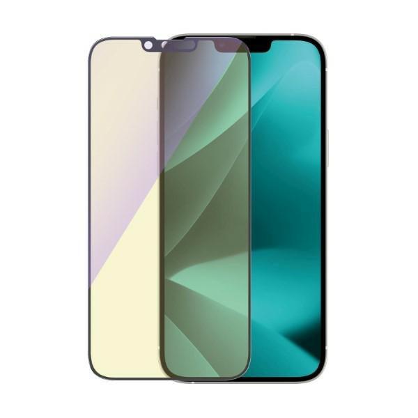 PanzerGlass Ultra-Wide Fit Antibacterial Tempered Glass with Blue Light Filter and Positioner for iPhone 14 Plus / 13 Pro Max