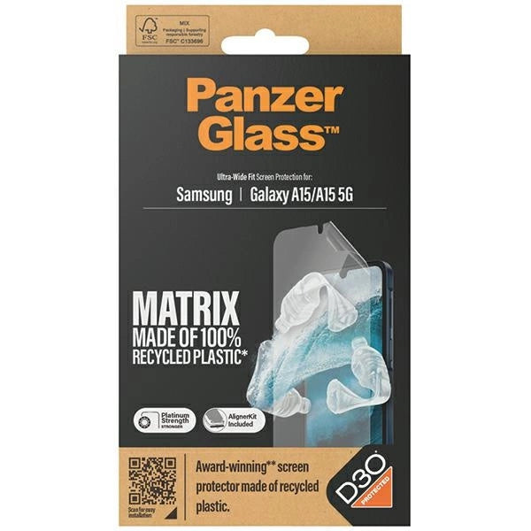 PanzerGlass Ultra-Wide Fit Tempered Glass with D3O® for Samsung Galaxy A15 / A15 5G