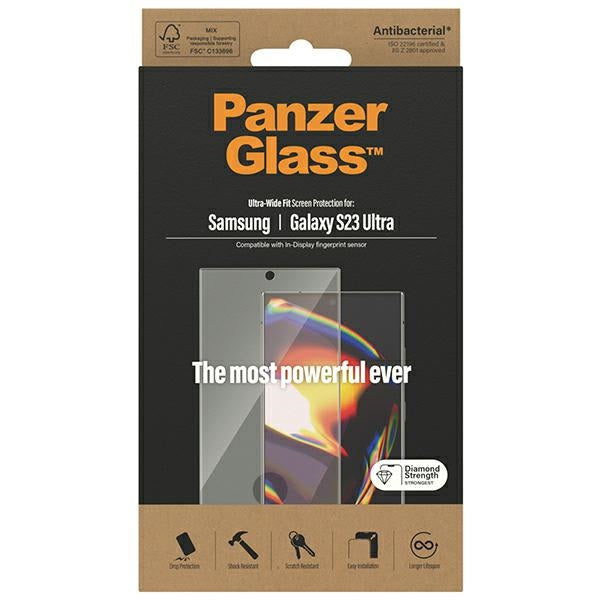 PanzerGlass Ultra-Wide Fit tempered glass for Samsung Galaxy S23 Ultra S918
