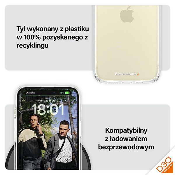 PanzerGlass HardCase with D3O and Military Grade Certification for iPhone 15 Plus / 14 Plus - Transparent